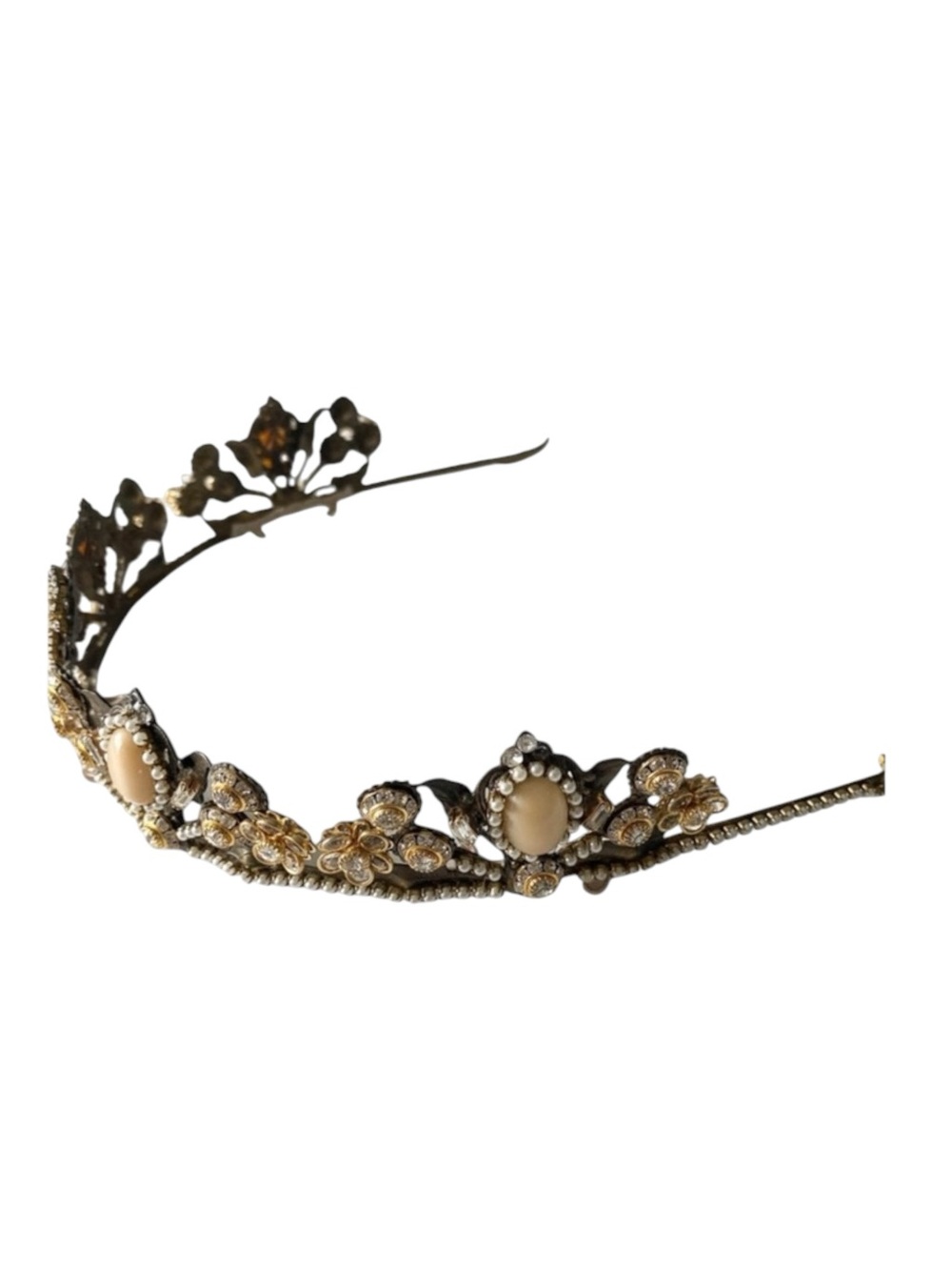 Vintage: Mari Elena ᪥ Moonstone Floral Swarovski Crystal Bridal Tiara ᪥ Luxury - Picture 10 of 16